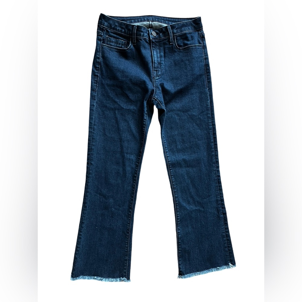 PARKER SMITH BOMBSHELL BELL w/Fringe Jean Women's Sky Blue Dark Jeans Size 28.